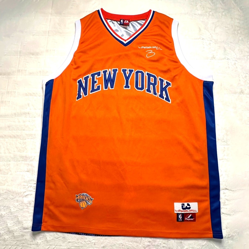 Vintage New‎ York Knicks Jersey Majestic Stephon Marbury 3 Size 58 NBA
